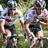 Frank Schleck devant Kim Kirchen pendant les championnats nationaux 2008 sur route